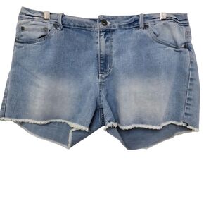 Blue Crush Vintage Light Wash Distressed Denim Jean Shorts Sz 13 – Y2K Mid Rise